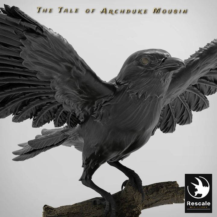 Magpie Companion Beast Bird | Large | Rescale Miniatures | D&D DnD Pathfinder Miniature