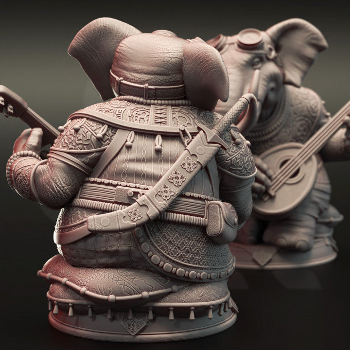 Loxodon Bard Miniature Humanoid Musical | Medium | DM Stash | D&D DnD Pathfinder Miniature