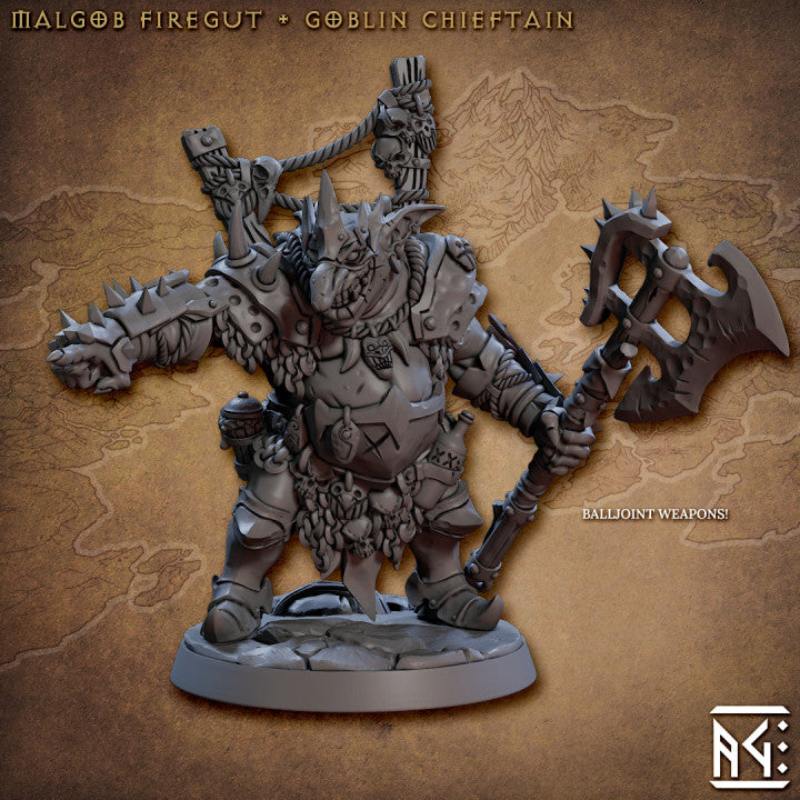 Goblin Chieftain Leader Goblins | Large | Artisan Guild | D&D DnD Pathfinder Miniature