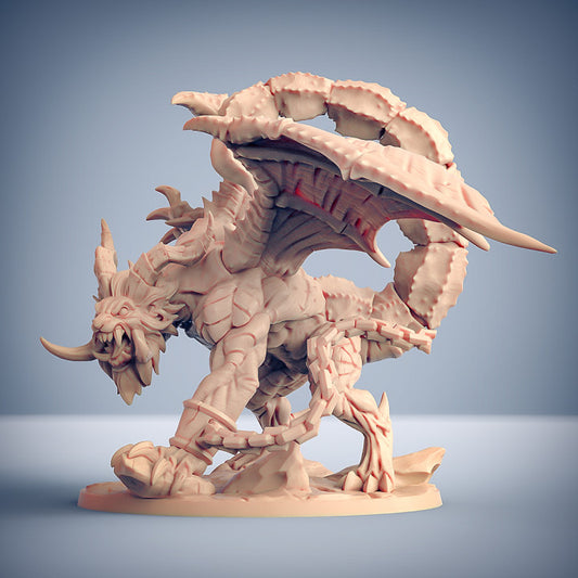 Ashen Manticore - Charging (100mm Base)