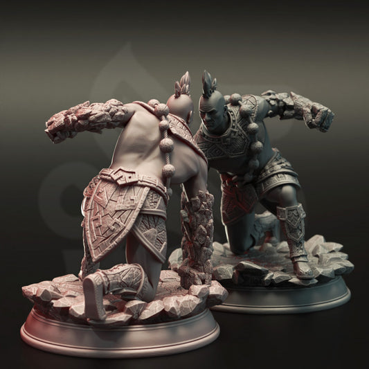 Earth Genasi Brawler - Striking (25mm Base)