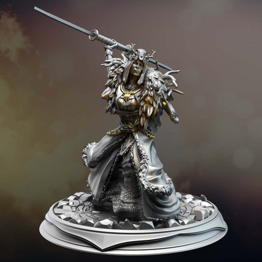 Dark Goddess Cleric Figure Sword | Medium | DM Stash | D&D DnD Pathfinder Miniature