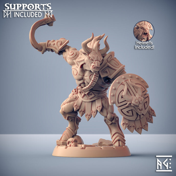 Minotaur Warrior Guard Quest | Large | Artisan Guild | D&D DnD Pathfinder Miniature