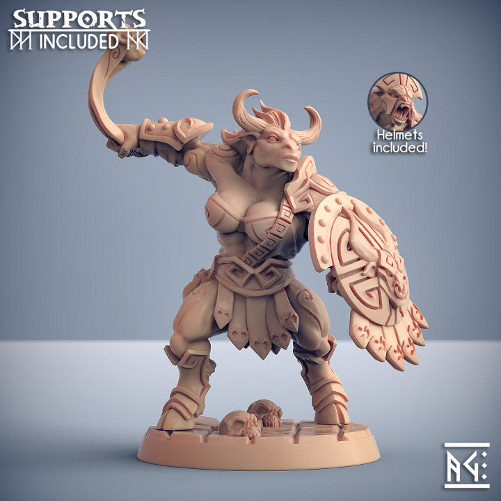 Minotaur Warrior Tactical Strength | Medium | Artisan Guild | D&D DnD Pathfinder Miniature