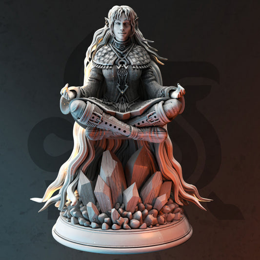 Elf Storm Sorcerer - Meditating (25mm Base)