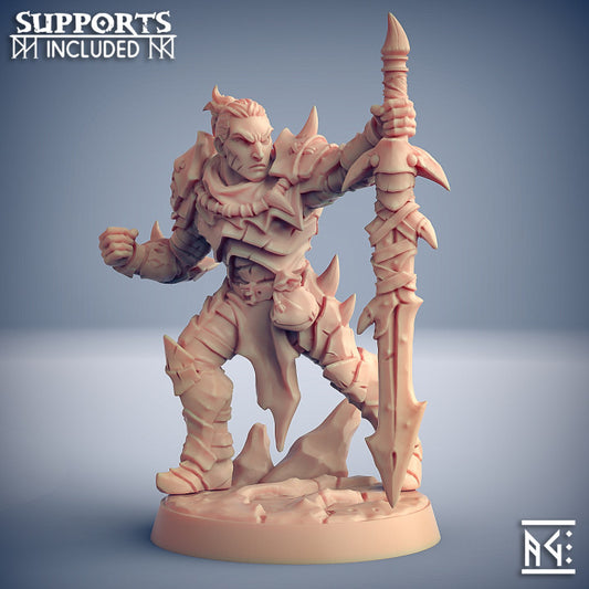 Scourgeland Survivor Warrior Guard | Medium | Artisan Guild | D&D DnD Pathfinder Miniature