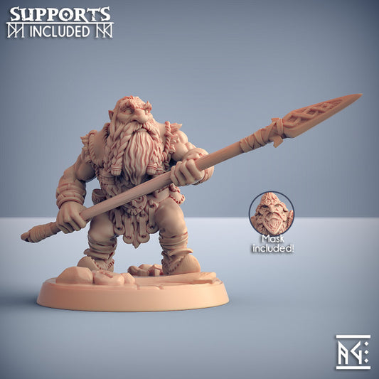 Dwarven Mountaineer - Hunter (25mm Base)