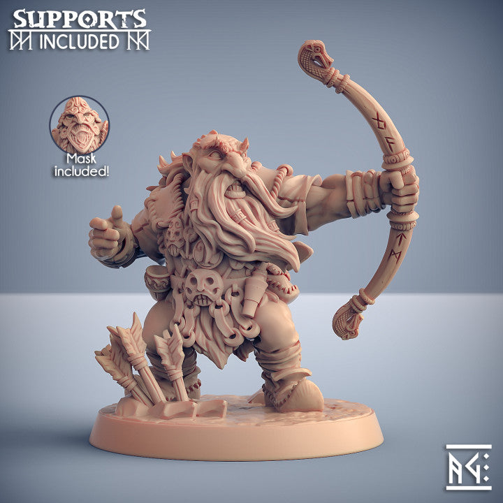 Dwarf Ranger Bow Hunter | Medium | Artisan Guild | D&D DnD Pathfinder Miniature