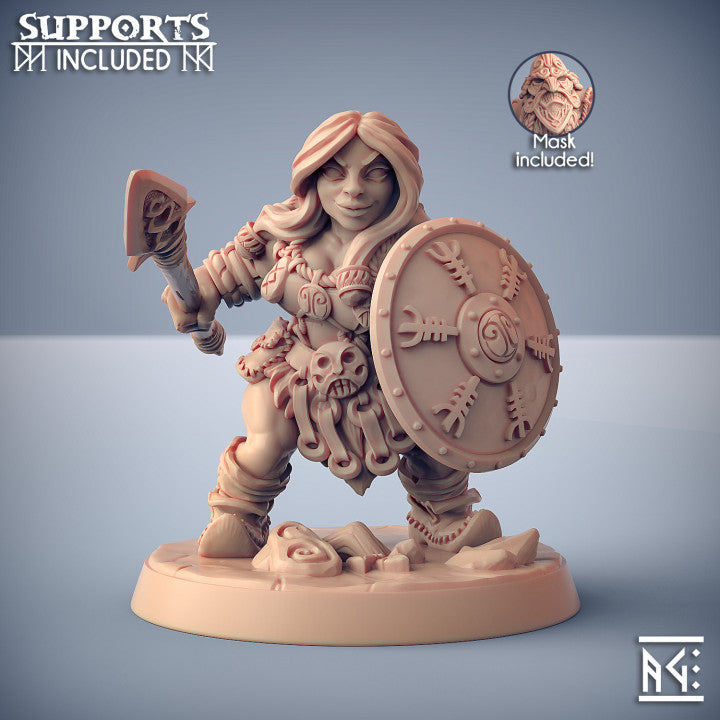 Dwarven Warrior Shield Fighter | Medium | Artisan Guild | D&D DnD Pathfinder Miniature