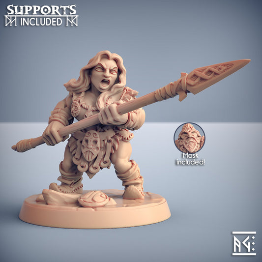 Dwarven Mountaineer - Spear (25mm Base)