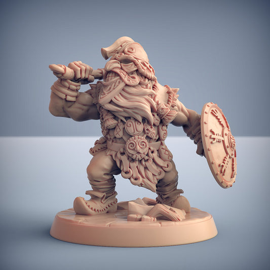 Dwarven Mountaineer - Horn (25mm Base)
