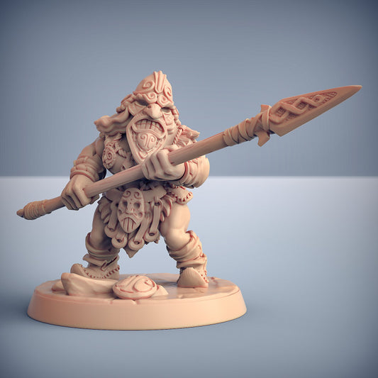 Dwarven Mountaineer - Spear (25mm Base)
