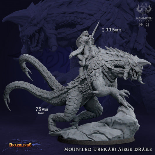 Mounted Urekari Siege Drake - Rider (75mm Base)