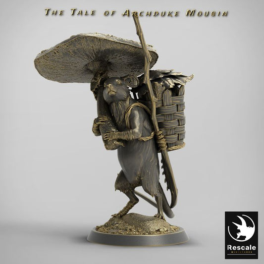 Mouse Guard Fantasy Miniature Mushroom | Medium | Rescale Miniatures | D&D DnD Pathfinder Miniature