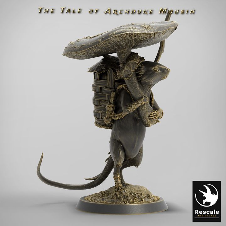Mouse Guard Fantasy Miniature Mushroom | Medium | Rescale Miniatures | D&D DnD Pathfinder Miniature