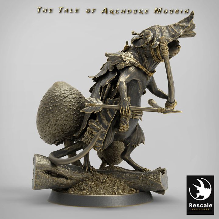 Mouse Archer Ranger Guard | Medium | Rescale Miniatures | D&D DnD Pathfinder Miniature