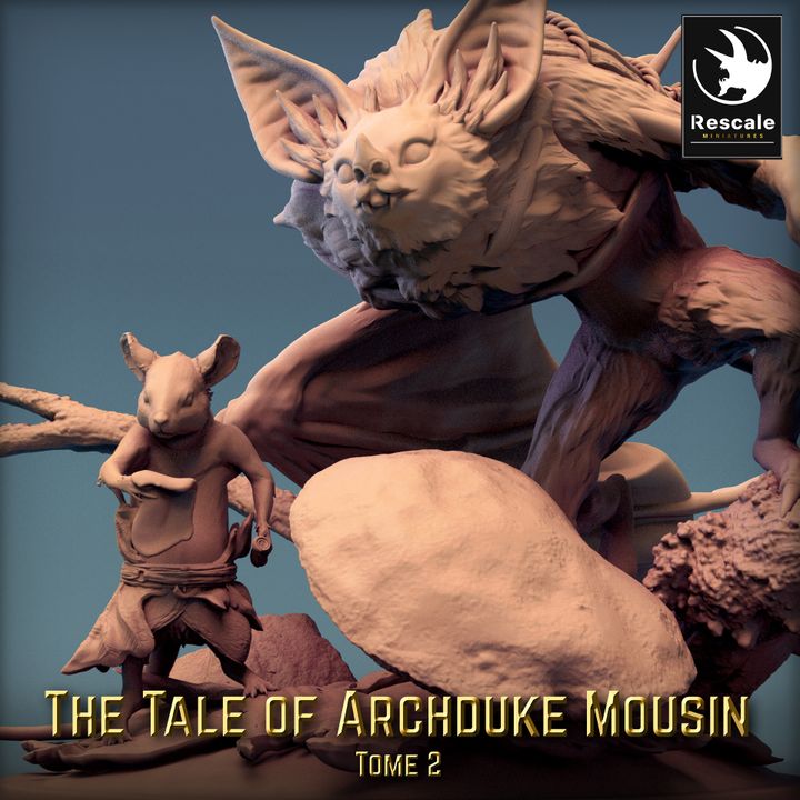 Collection Mousin Bat Beast Monster Figure | Huge | Rescale Miniatures | D&D DnD Pathfinder Miniature