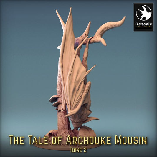 Mouse Warrior Bat Rider Forest Monstrosity | Huge | Rescale Miniatures | D&D DnD Pathfinder Miniature