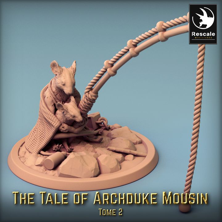 Collection Mouse Warrior Beasts Miniature | Medium | Rescale Miniatures | D&D DnD Pathfinder Miniature