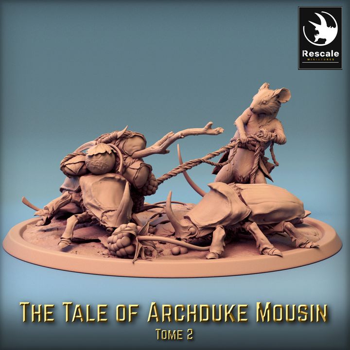 Collection Mouse Warrior Beasts Miniature | Medium | Rescale Miniatures | D&D DnD Pathfinder Miniature
