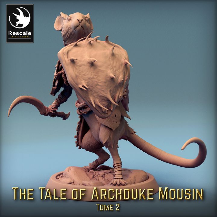 Collection Mouse Warrior Beasts Miniature | Medium | Rescale Miniatures | D&D DnD Pathfinder Miniature