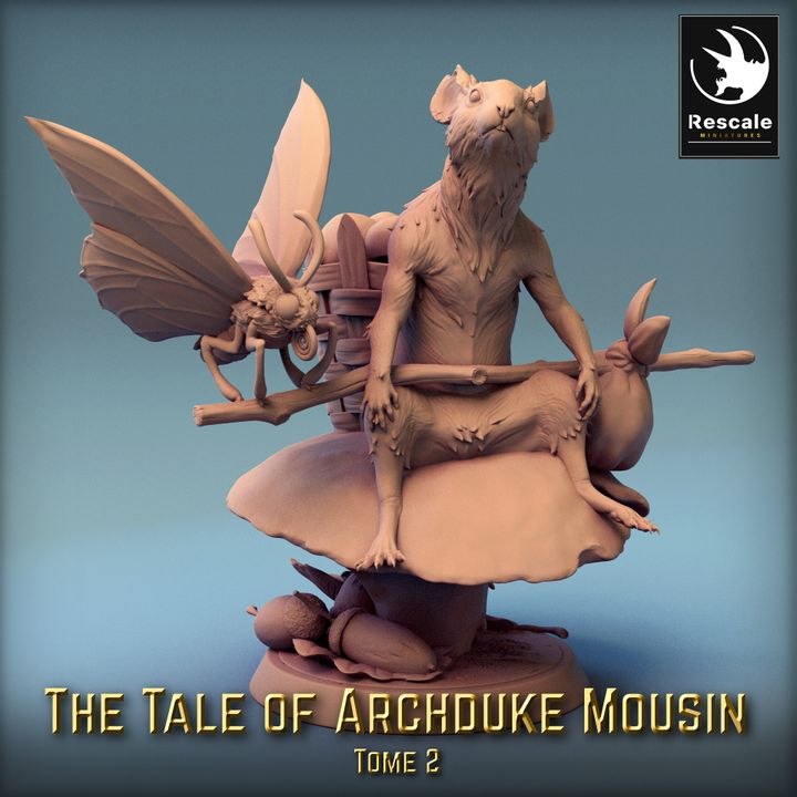 Collection Mouse Warrior Beasts Miniature | Medium | Rescale Miniatures | D&D DnD Pathfinder Miniature