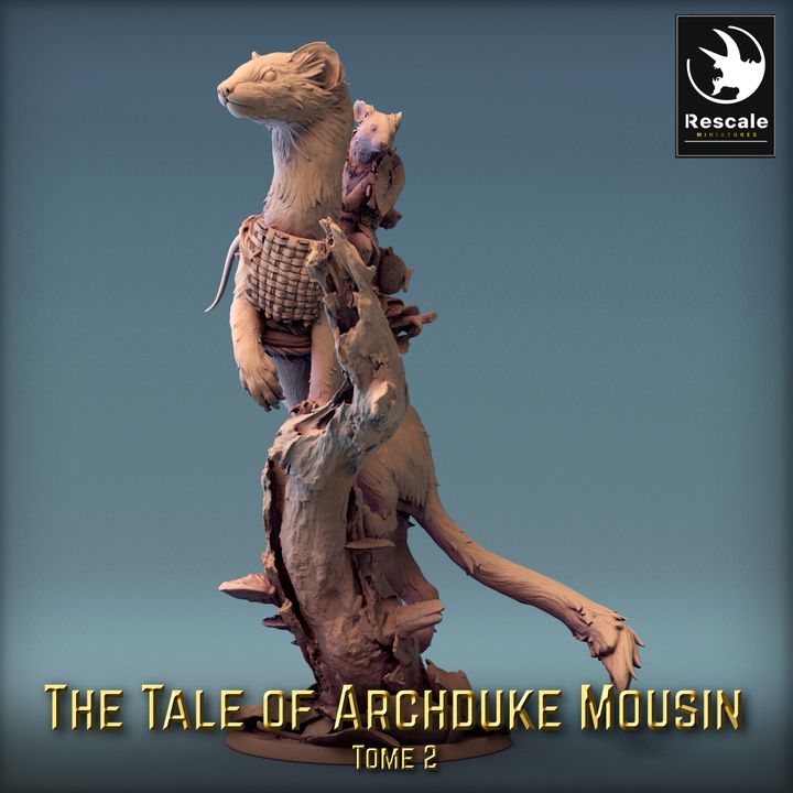 Weasel Mount Climbing Beast | Large | Rescale Miniatures | D&D DnD Pathfinder Miniature