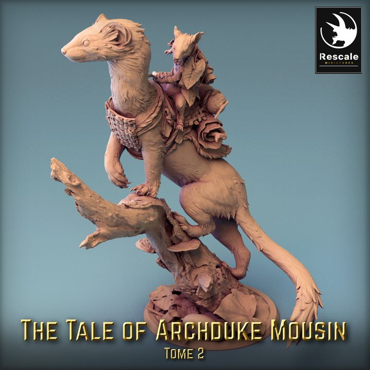 Weasel Mount Climbing Beast | Large | Rescale Miniatures | D&D DnD Pathfinder Miniature