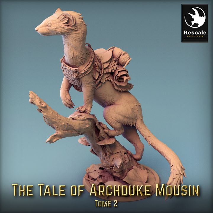 Weasel Mount Climbing Beast | Large | Rescale Miniatures | D&D DnD Pathfinder Miniature