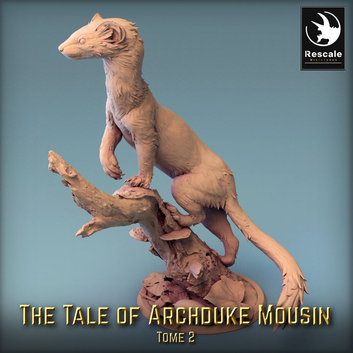 Weasel Mount Climbing Beast | Large | Rescale Miniatures | D&D DnD Pathfinder Miniature