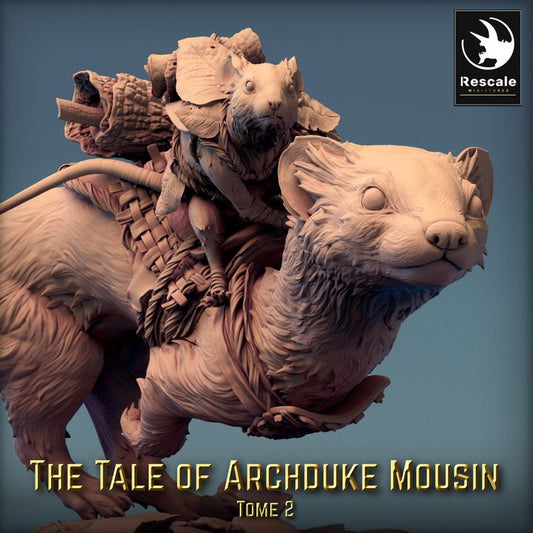 Weasel Rider Adventure Companion | Large | Rescale Miniatures | D&D DnD Pathfinder Miniature