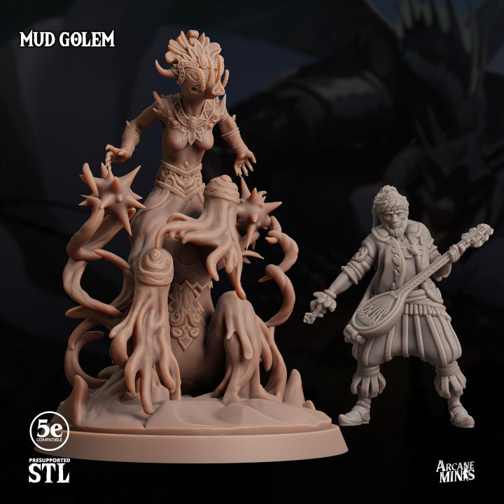 Mud Golem Construct Guardian | Large | Sordane Publishing | D&D DnD Pathfinder Miniature