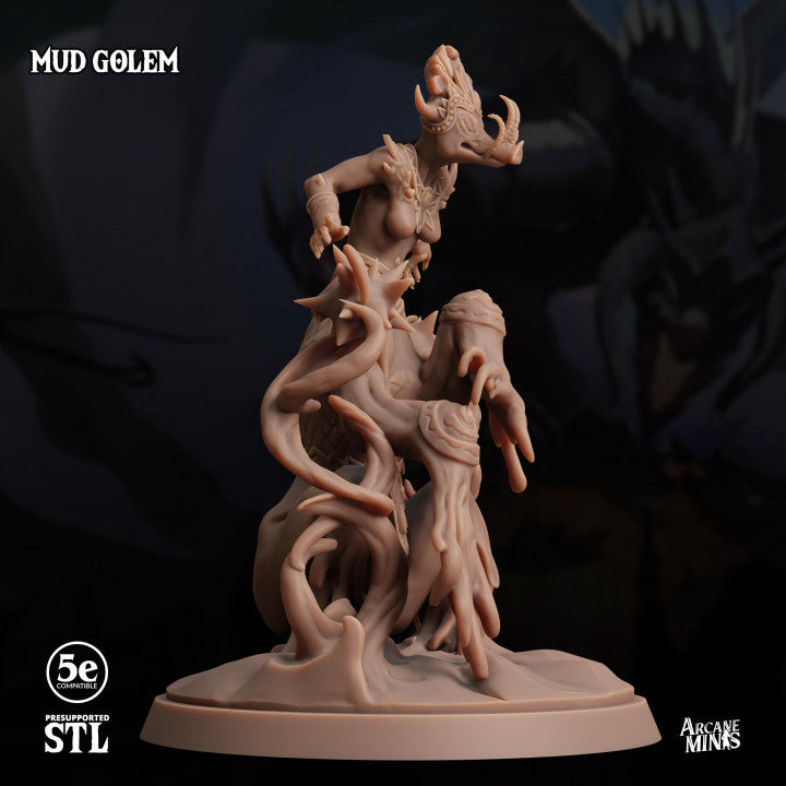Mud Golem Construct Guardian | Large | Sordane Publishing | D&D DnD Pathfinder Miniature