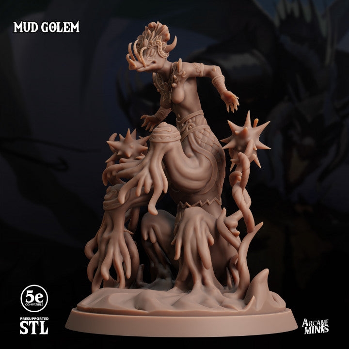 Mud Golem Construct Guardian | Large | Sordane Publishing | D&D DnD Pathfinder Miniature