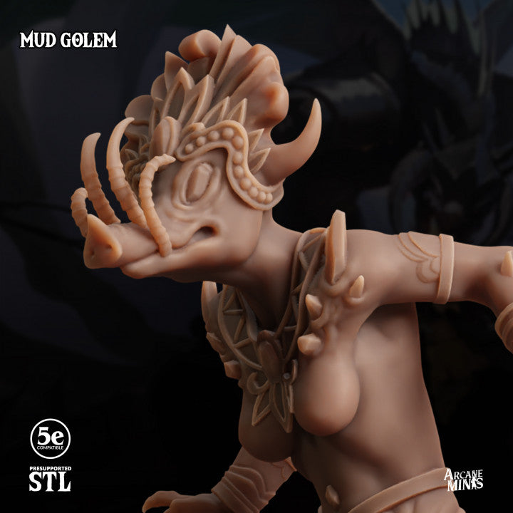 Mud Golem Construct Guardian | Large | Sordane Publishing | D&D DnD Pathfinder Miniature