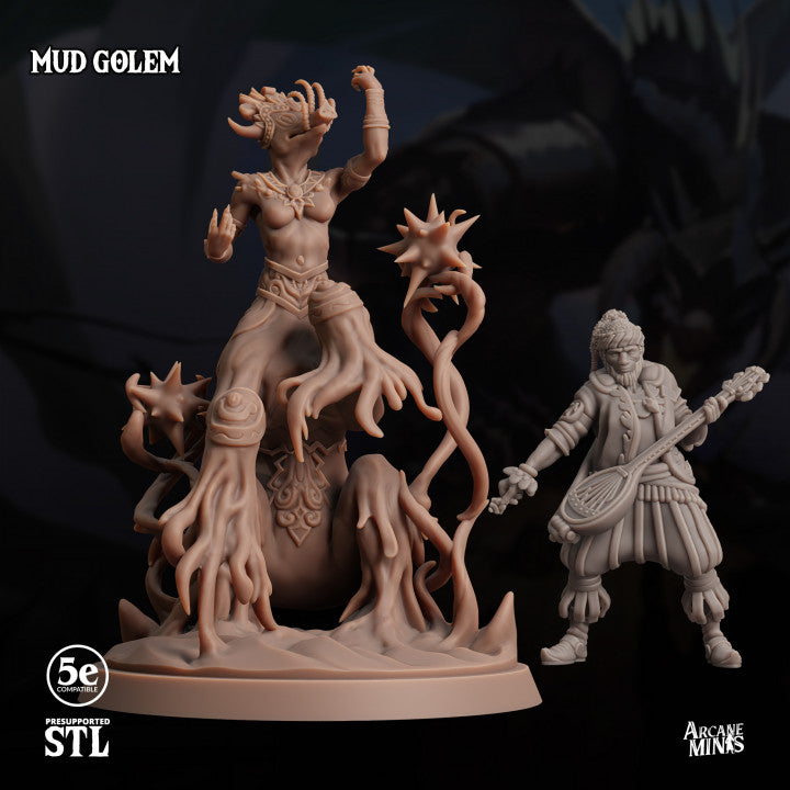 Mud Golem Construct Guardian | Large | Sordane Publishing | D&D DnD Pathfinder Miniature