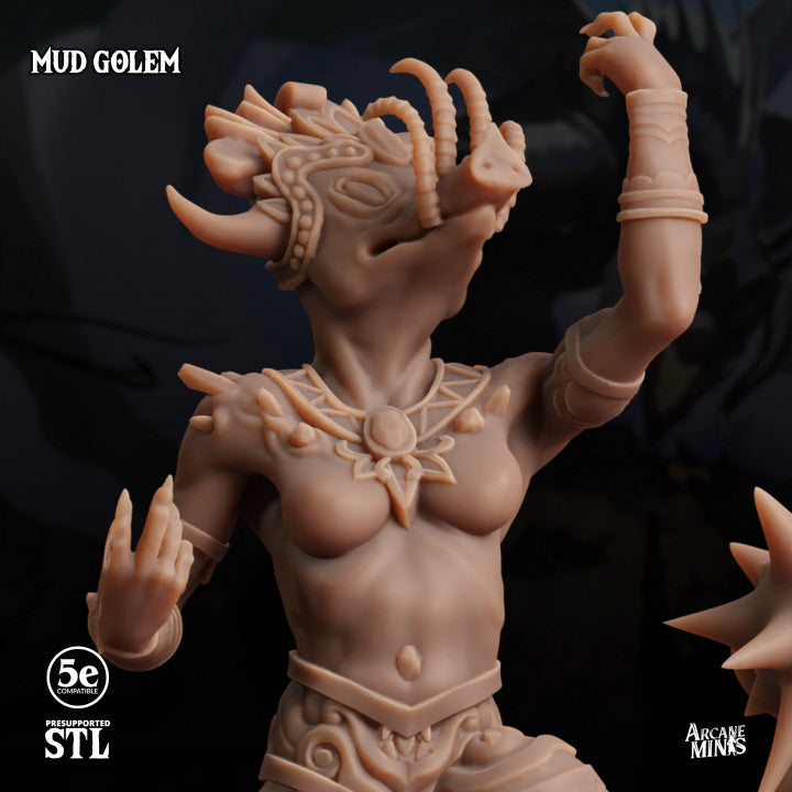 Mud Golem Construct Guardian | Large | Sordane Publishing | D&D DnD Pathfinder Miniature