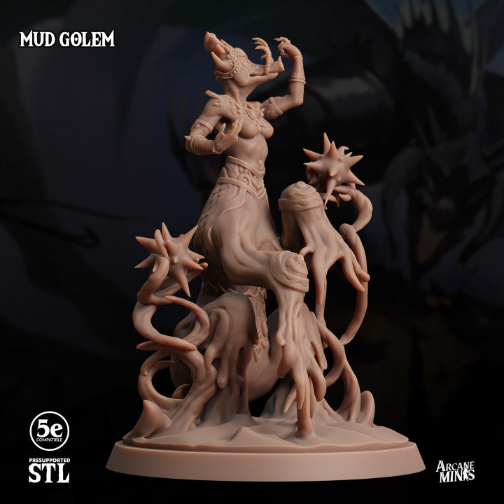 Mud Golem Construct Guardian | Large | Sordane Publishing | D&D DnD Pathfinder Miniature