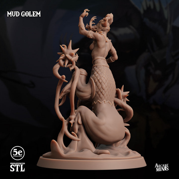 Mud Golem Construct Guardian | Large | Sordane Publishing | D&D DnD Pathfinder Miniature