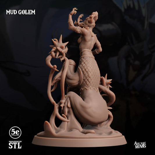 Mud Golem Construct Guardian | Large | Sordane Publishing | D&D DnD Pathfinder Miniature