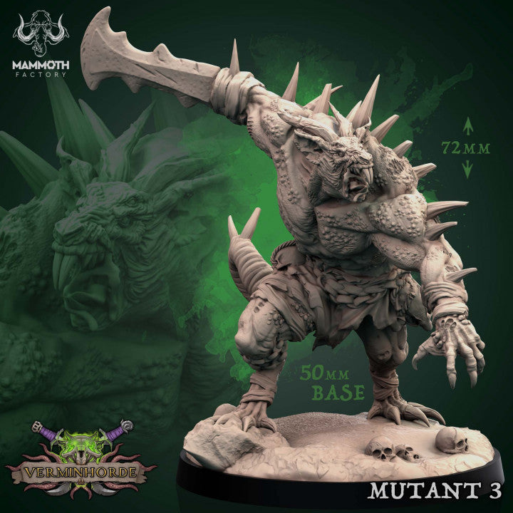 Mutant Aggressive Beast Monster | Large | Mammoth Factory | D&D DnD Pathfinder Miniature