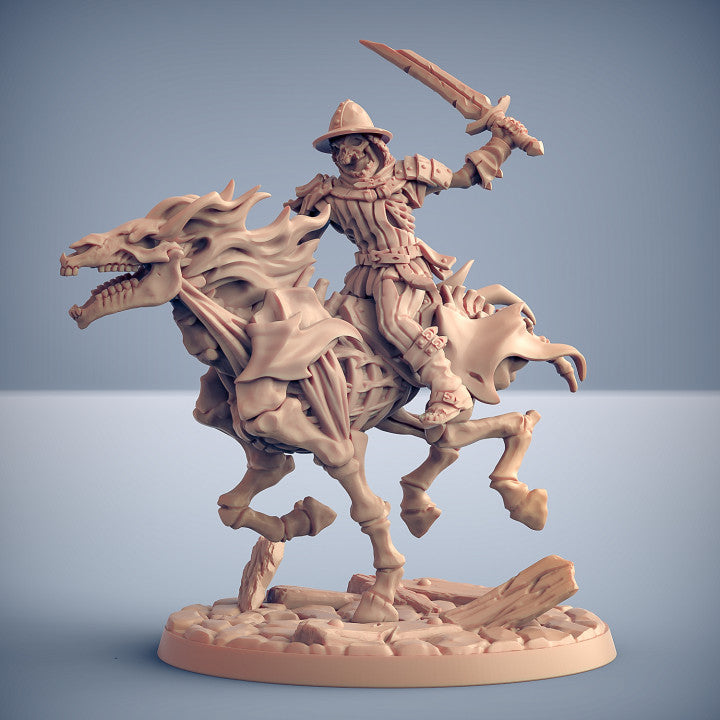 Undead Skeleton Rider Nightmare | Large | Artisan Guild | D&D DnD Pathfinder Miniature