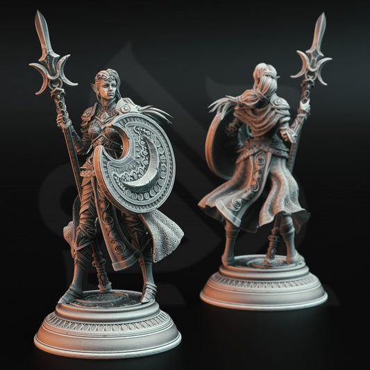 Half-Elf Moon Cleric - Casting (25mm Base)
