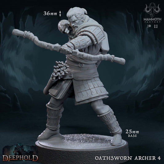 Oathsworn Elf Ranger Archer Warrior | Medium | Mammoth Factory | D&D DnD Pathfinder Miniature