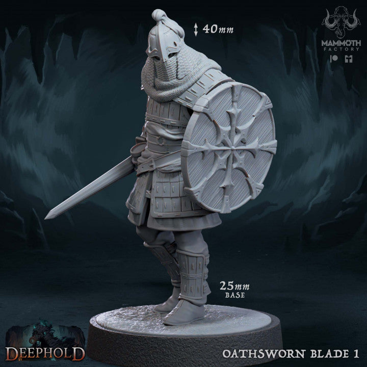 Oathsworn Warrior Paladin Fighter | Medium | Mammoth Factory | D&D DnD Pathfinder Miniature