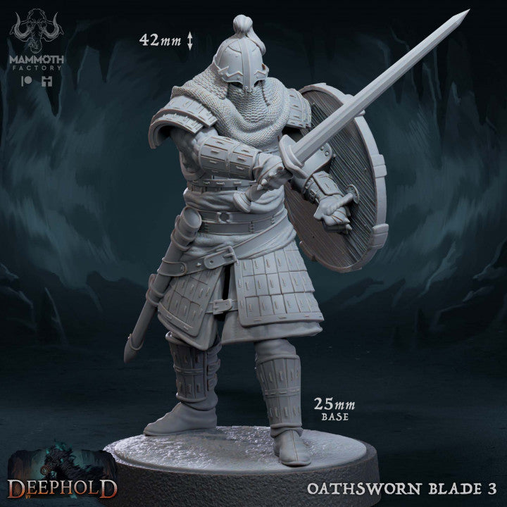 Oathsworn Blade Warriors Fighter Medium | Mammoth Factory | D&D DnD Pathfinder Miniature