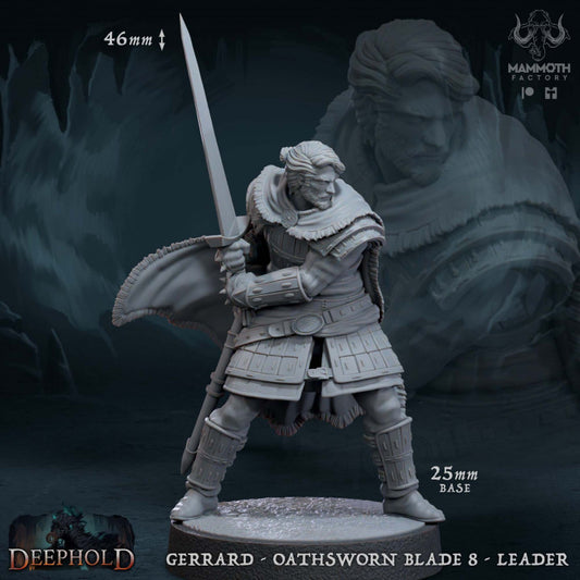 Oathsworn Blade Warriors Fighter Medium | Mammoth Factory | D&D DnD Pathfinder Miniature
