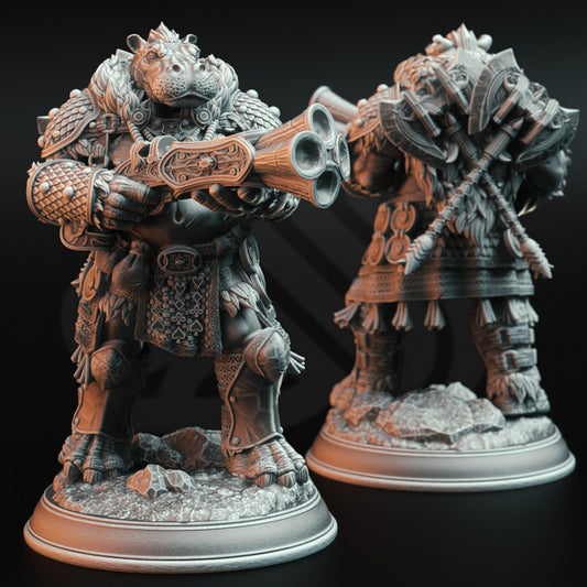 Giff Dragon Hunter - Guard (25mm Base)