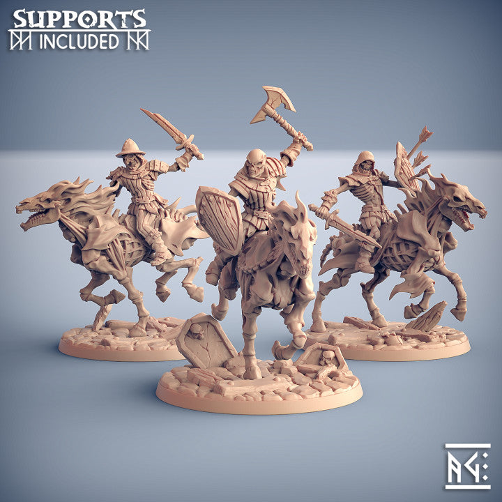 Undead Skeleton Rider Nightmare | Large | Artisan Guild | D&D DnD Pathfinder Miniature