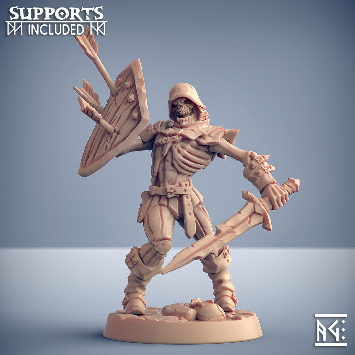 Skeleton Warrior Undead Fighter | Medium | Artisan Guild | D&D DnD Pathfinder Miniature